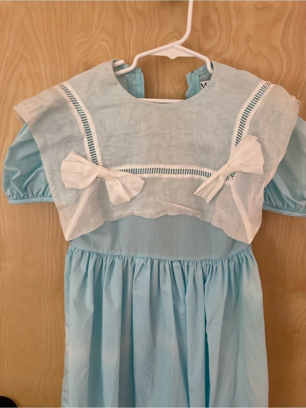 Vintage Girls Light Blue Cotton Dress size 8